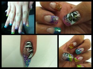 Sculpted Acrylic Nails & Nail Art